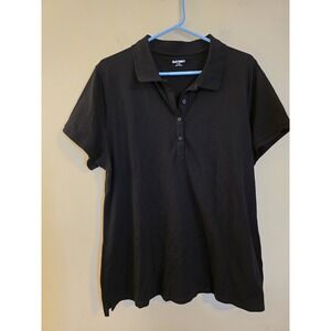 Old Navy‎ Women's Size XL Tall Black Short Sleeve Uniform Polo Shirt